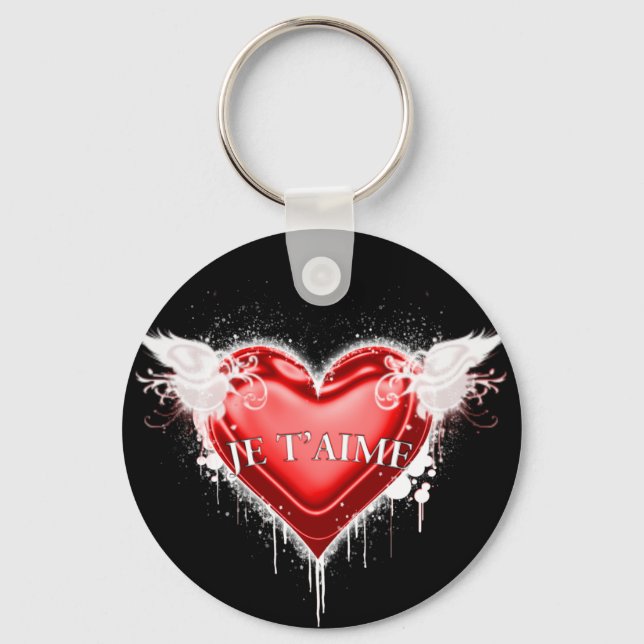 Je t'aime (I love you) Keychain (Front)