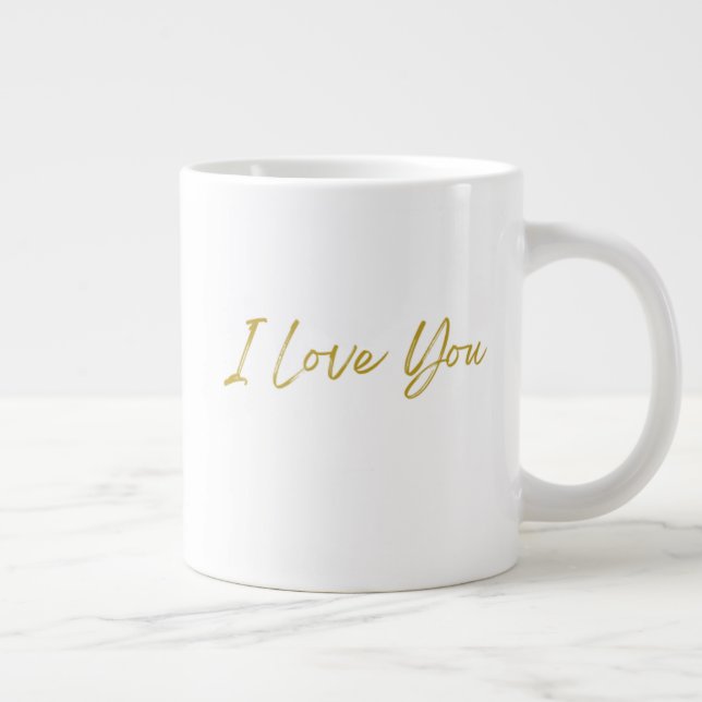 Je t'aime Jumbo 20oz Mug (Droite)