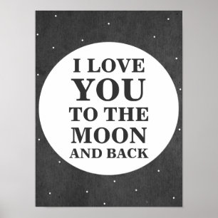 Je t'aime jusqu'à la lune et retour Affiche