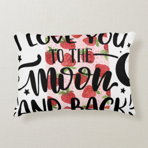 "Je t'aime jusqu'à la lune et retour" Coussin déco
