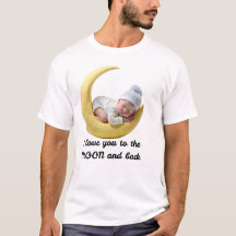 Je t'aime jusqu'à la lune et retour T-shirt – Baby