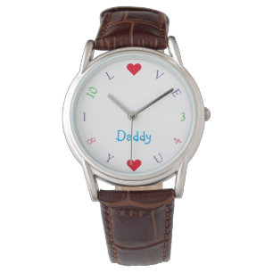 Je t'aime la montre des hommes faits sur commande