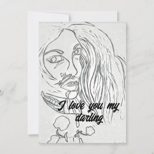 Je t'aime ma carte de romance (Devant)
