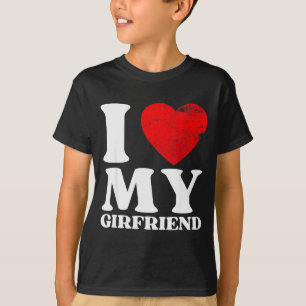 Je T'aime Ma Copine T-Shirt Je Cœur Ma Copine Sain