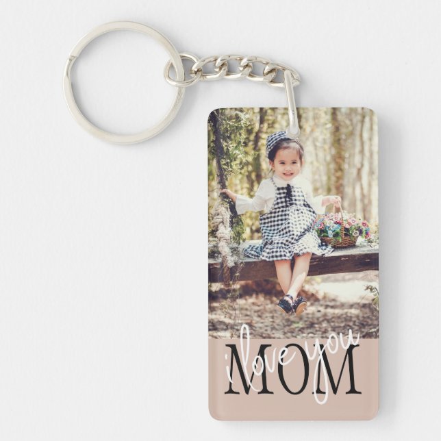 Je t'aime Maman Dusty rose Photo personnalisée  (Devant)