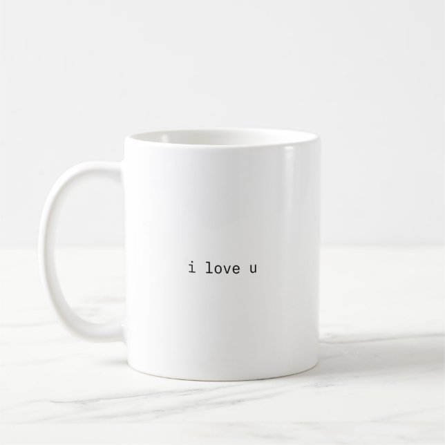 "je t'aime" mug simple  (Gauche)