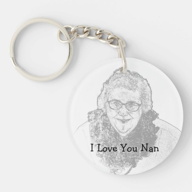 Je t'aime Nan Keyring (Devant)