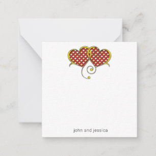 Je t'aime Note Design de carte