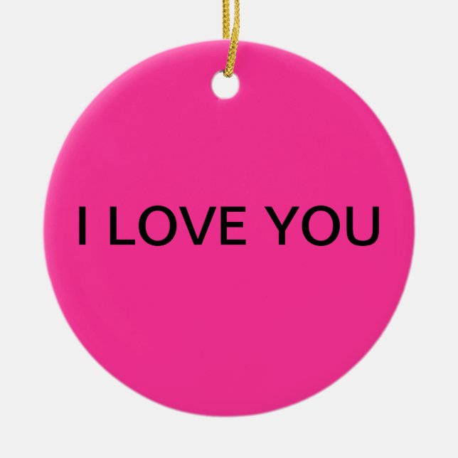 "JE T'AIME" ornement rose (Devant)