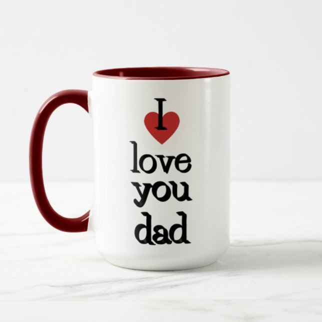 Je t'aime papa Mug |café | cadeau (Gauche)