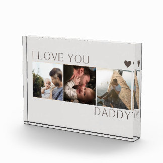 Je t'aime Papa Photo Collage Cadeau Photo Bloc