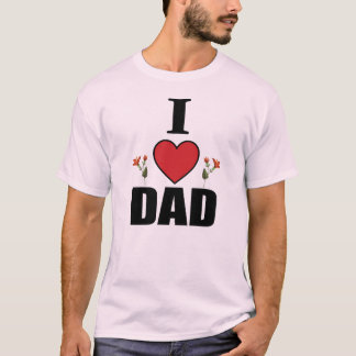Je T'aime Papa T-shirts Sans Manches Cadeau pour l
