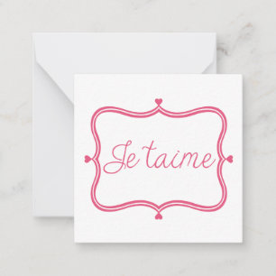 Je taime piink card