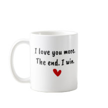 Je T'Aime Plus Coeur Rouge Moderne Mug tendance