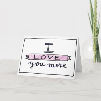 Je t'aime plus de carte, carte de voeux d'amour