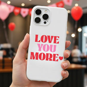 Je t'aime plus Mignon Rose et Rouge Saint-Valentin