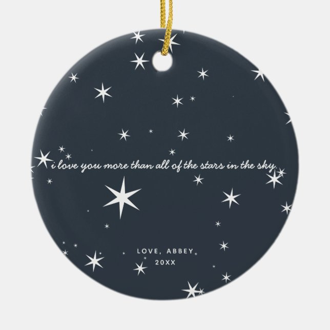 Je t'aime plus Ornement Arbre de Noël (Devant)