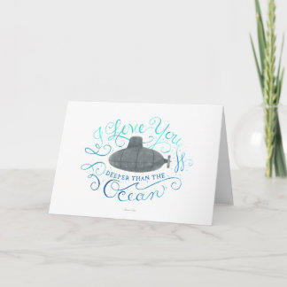 Je t'aime plus profond que l'océan - Carte sous-ma