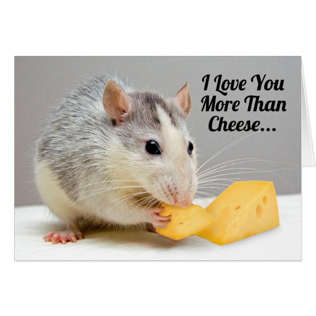 Je T'Aime Plus Que La Carte De Voeux Au Fromage (Devant horizontal)
