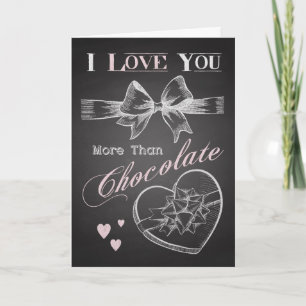 Je T'Aime Plus Que La Carte Valentine Au Chocolat
