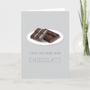 Je T'Aime Plus Que La Carte Valentine Au Chocolat