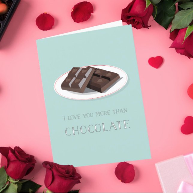 Je T'Aime Plus Que La Carte Valentine Au Chocolat (Créateur téléchargé)