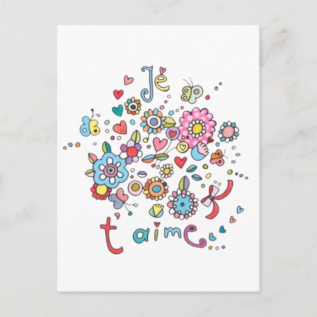 Je T'Aime Postcard (Front)