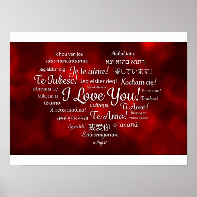 Je t'aime poster (Devant)
