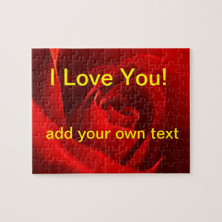 Je t'aime puzzle rose