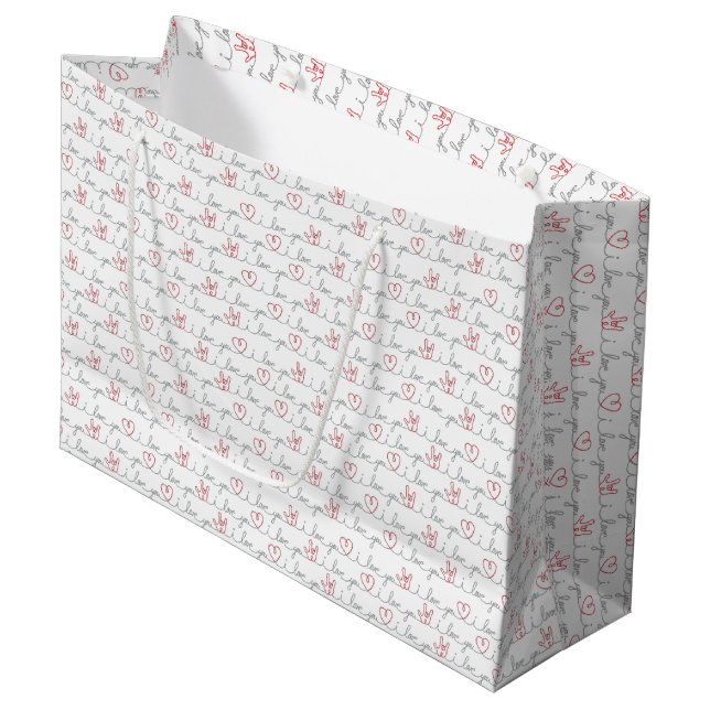Je t'aime Sac cadeau (Devant Angle)