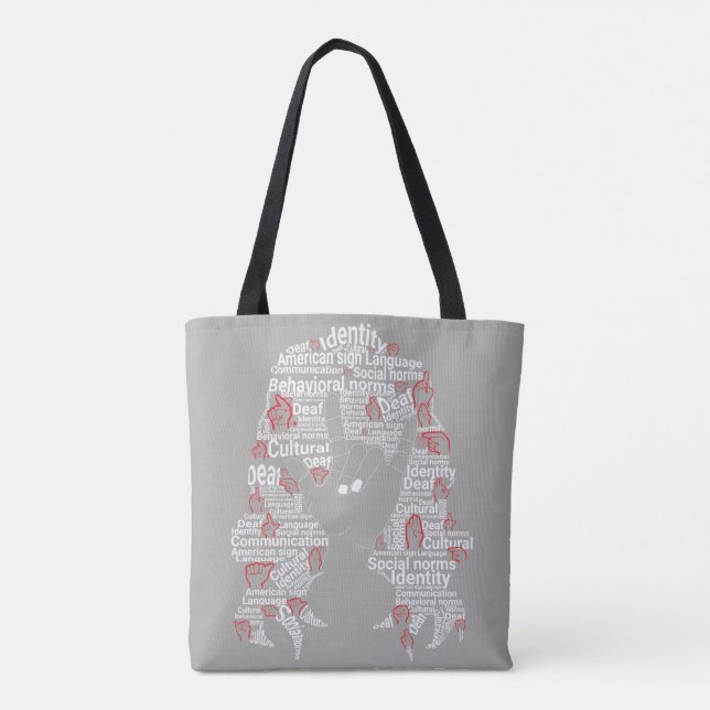 Je t'aime sac fourre-tout (à culture sourde) (Dos)