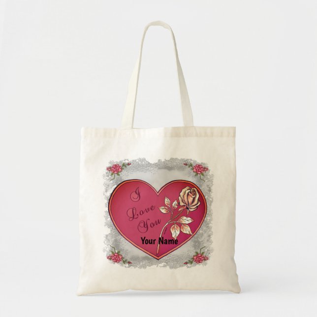 Je t'aime sacs fourre-tout du coeur (Devant)