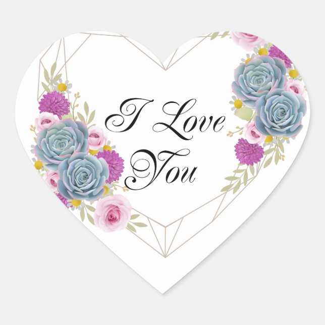 Je t'aime Sticker Coeur (Devant)