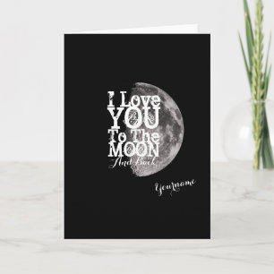 Je T'Aime Sur La Lune Et La Carte Dorsale