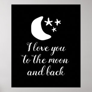 Je t'aime sur la lune et le tableau noir