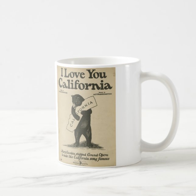 Je t'aime tasse de la Californie (Droite)