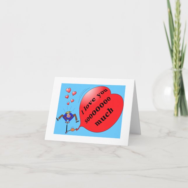 "Je t'aime tellement" carte pour notes (Devant)