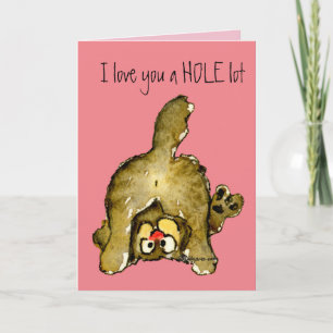 Je t'aime un TOUT plein Chat de Dessin Animé Carte