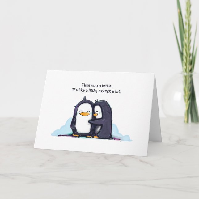 Je t'aime une carte de voeux petit (Devant)