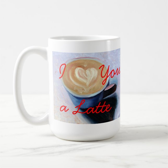 Je t'aime une tasse de café de Latte (Gauche)