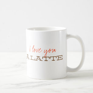 Je t'aime une tasse de café fin sucré mignon