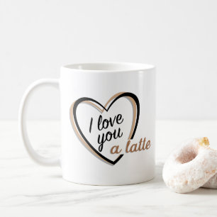 Je t'aime une tasse du latte  
