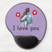 Je t'aime valentin Gel designs de tapis de souris