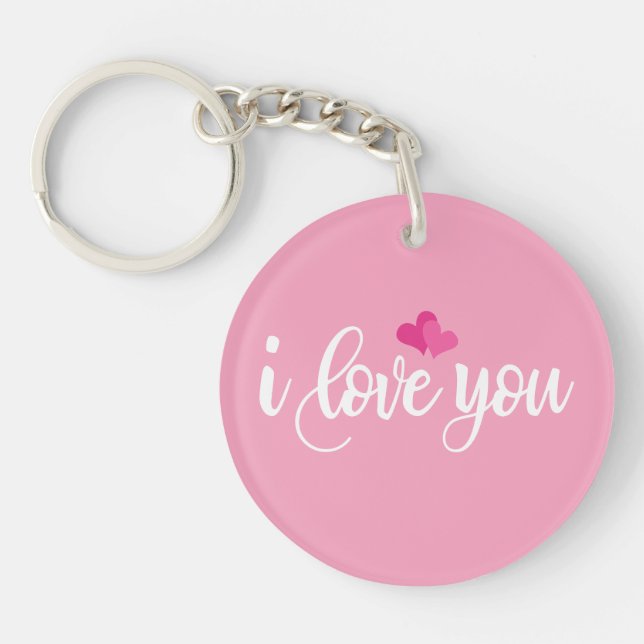 Je t'aime Valentine Calligraphie | Porte-clé (Devant)
