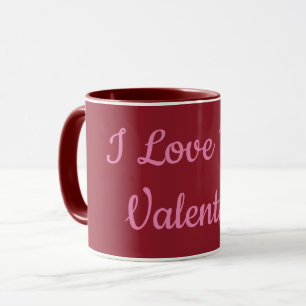 Je t'aime Valentine Maroon Combo Mug