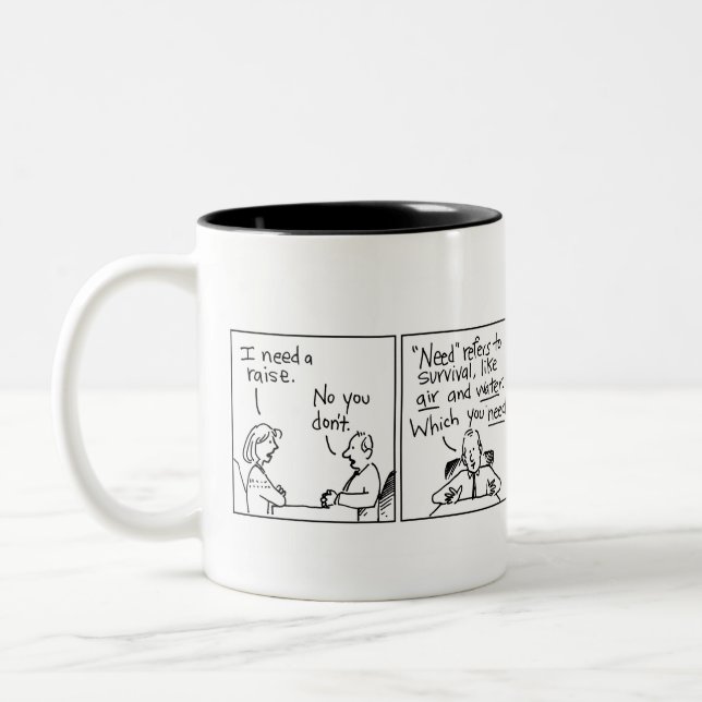 "Je tasse de bande dessinée ai besoin d'augmenter" (Gauche)