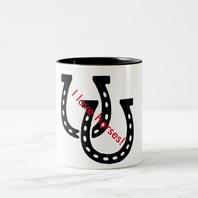 "Je tasse de café de 11oz aime chevaux" (Centre)