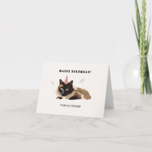 Je te déteste la moins drôle de carte d'anniversai