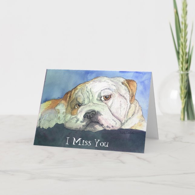 Je te manque la triste carte Bulldog (Devant)