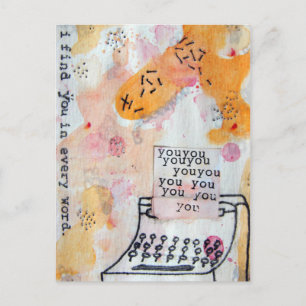 Je te trouve dans chaque mot Carte postale